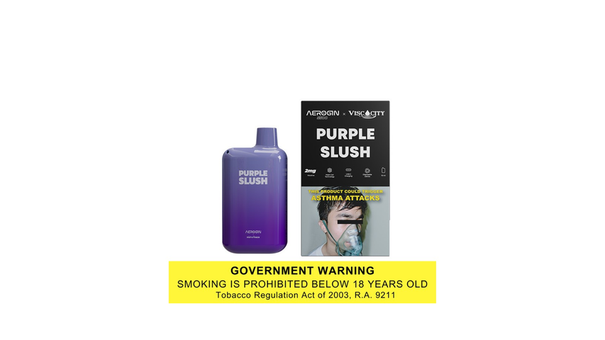 Aerogin 5500 Purple Slush Disposable Vape (2% nicotine) delivery in the